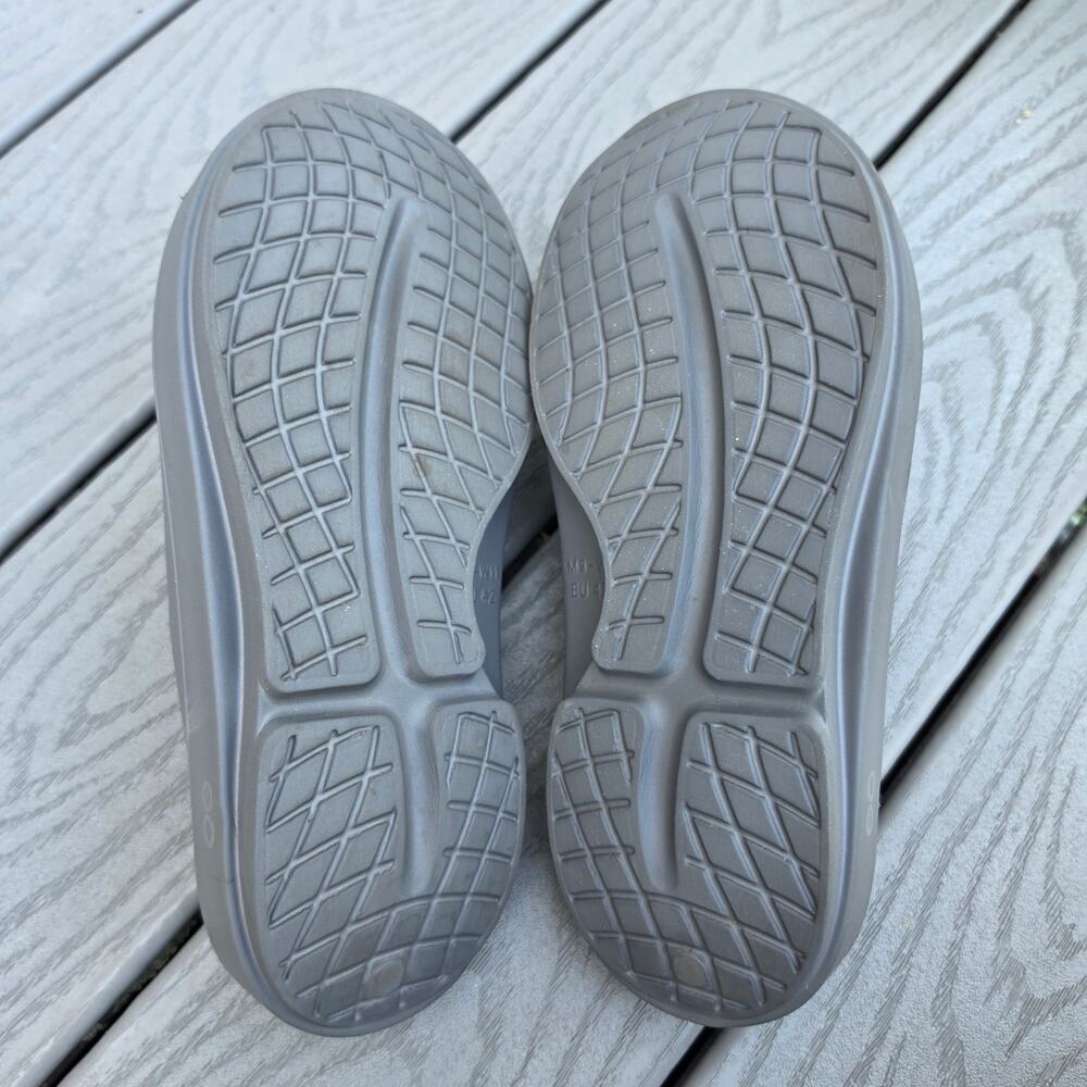 Oofos Unisex Ooahh Recovery Slides Gray Slate, Size Men 9 Women 11 - Picture 5 of 6